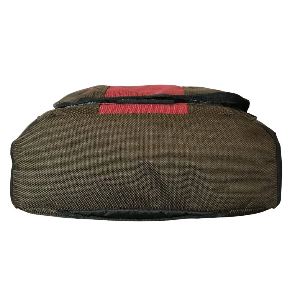 Timbuk2 Nylon Messenger PC Book Bag Brown & Red 15 x 12